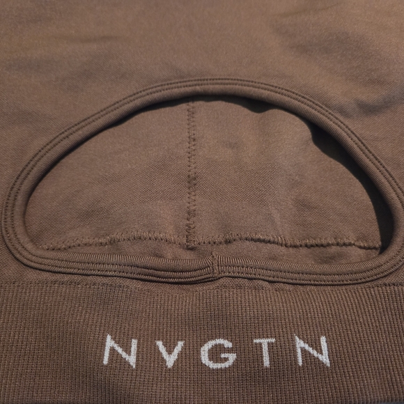 NVGTN - Mocha Vortex Seamless Top (S) - Picture 6 of 6
